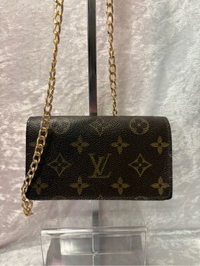 Louis Vuitton Monogram Canvas Tressor Medium Wallet Vintage Authentic